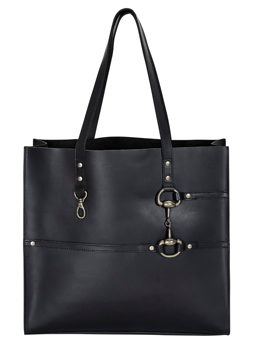 AWST Int'l Snaffle Bit Leather Tote Bag
