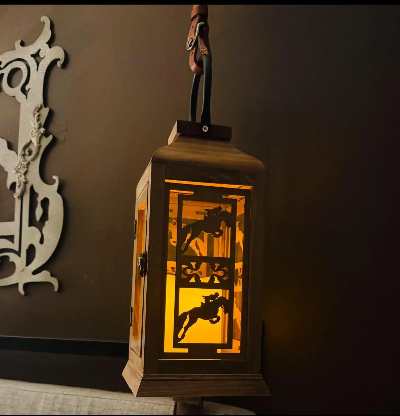 Dressage or Jumping Horse Lantern Equestrian Home Decor 