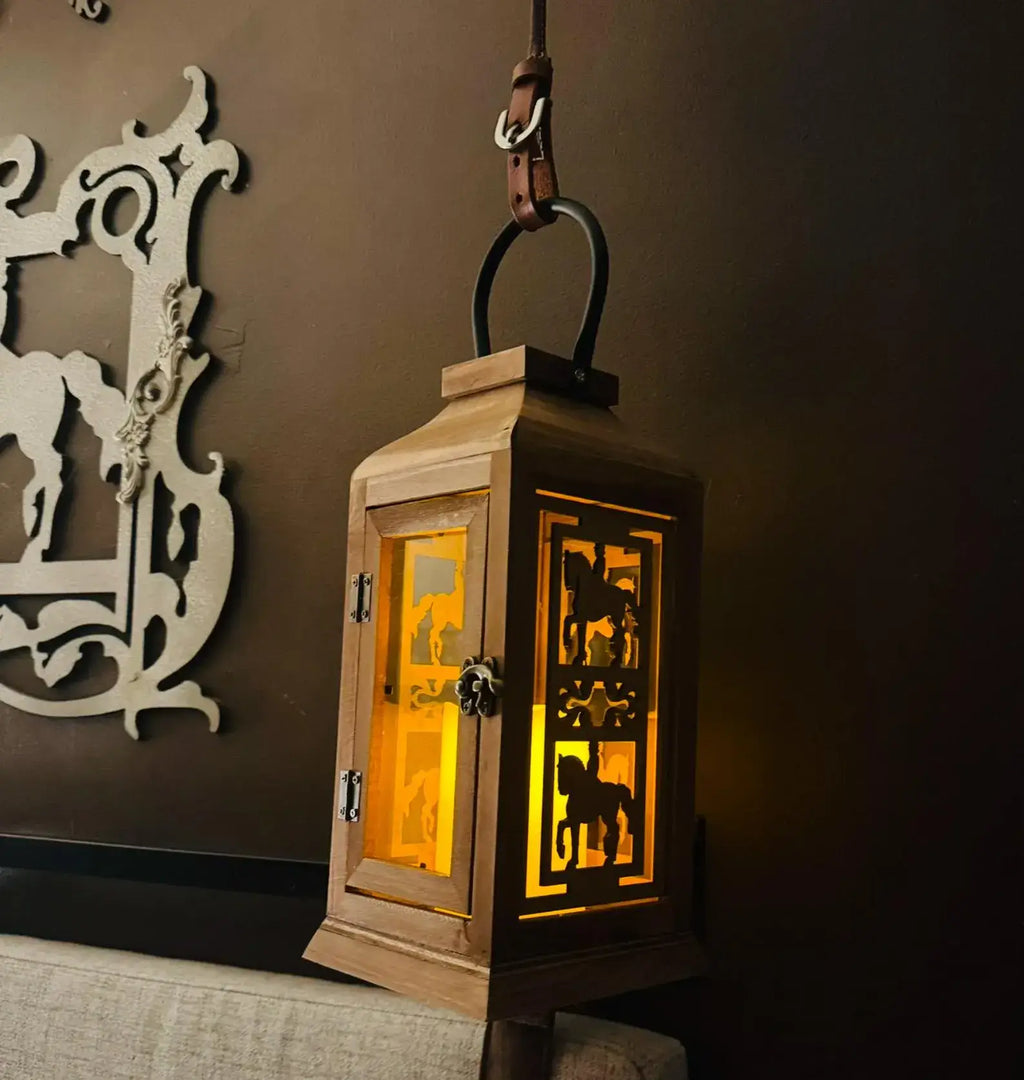 Dressage or Jumping Horse Lantern Equestrian Home Decor 