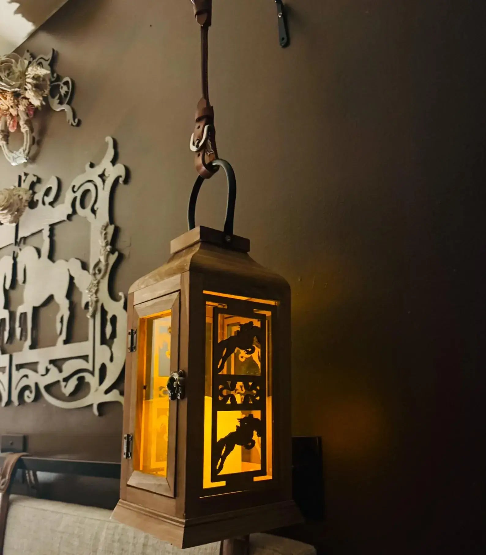Dressage or Jumping Horse Lantern Equestrian Home Decor 