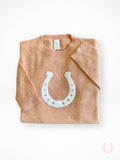 Lucky Horseshoe Cropped Sweater