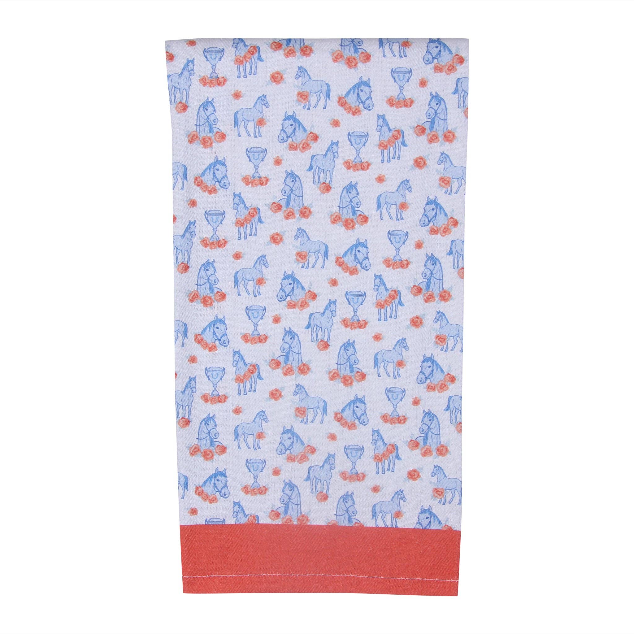 Horses and Roses Tea Towel