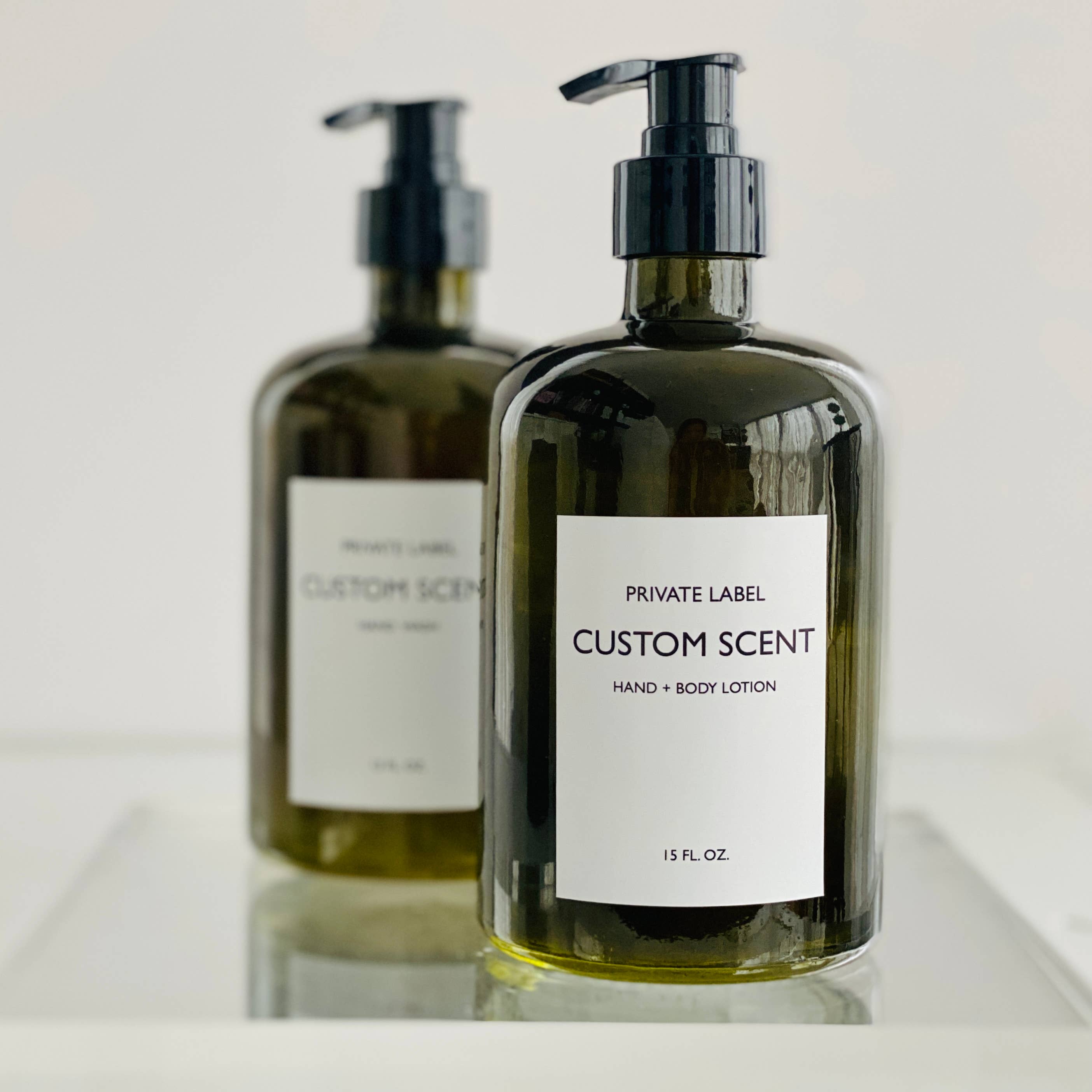 Private Label Scented Hand and Body Lotion | Green Bottle