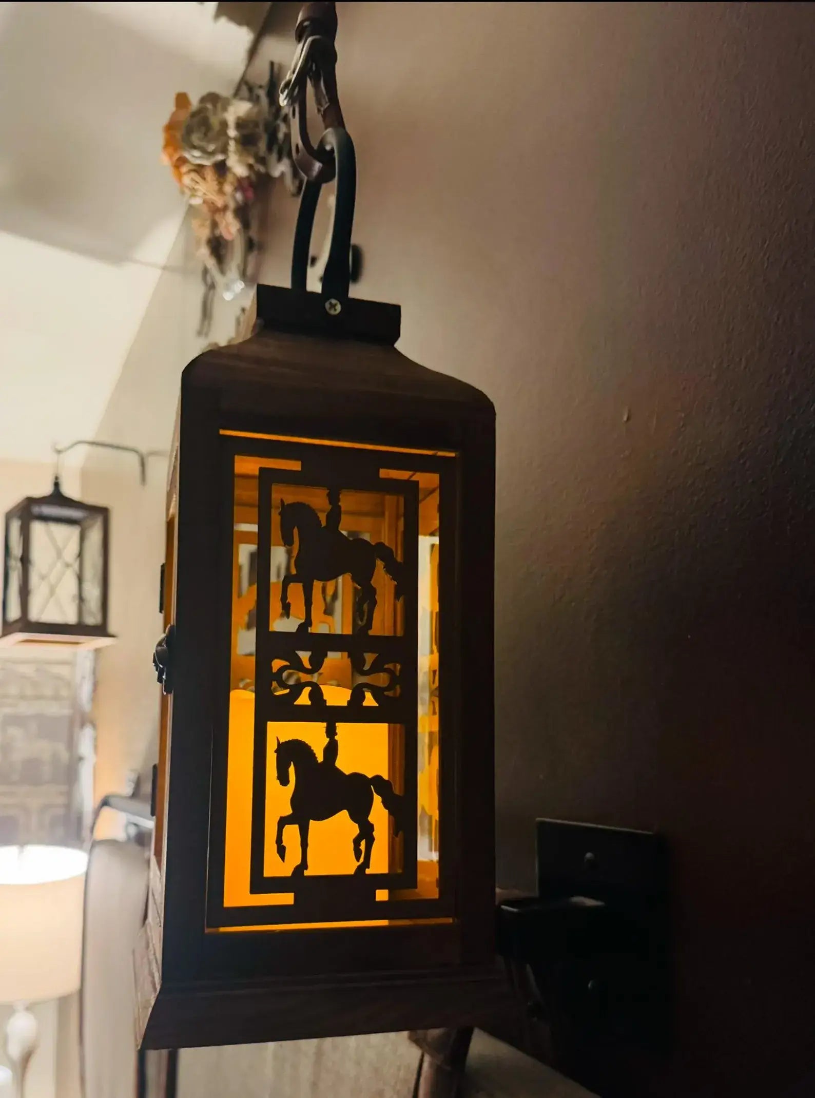 Dressage or Jumping Horse Lantern Equestrian Home Decor 