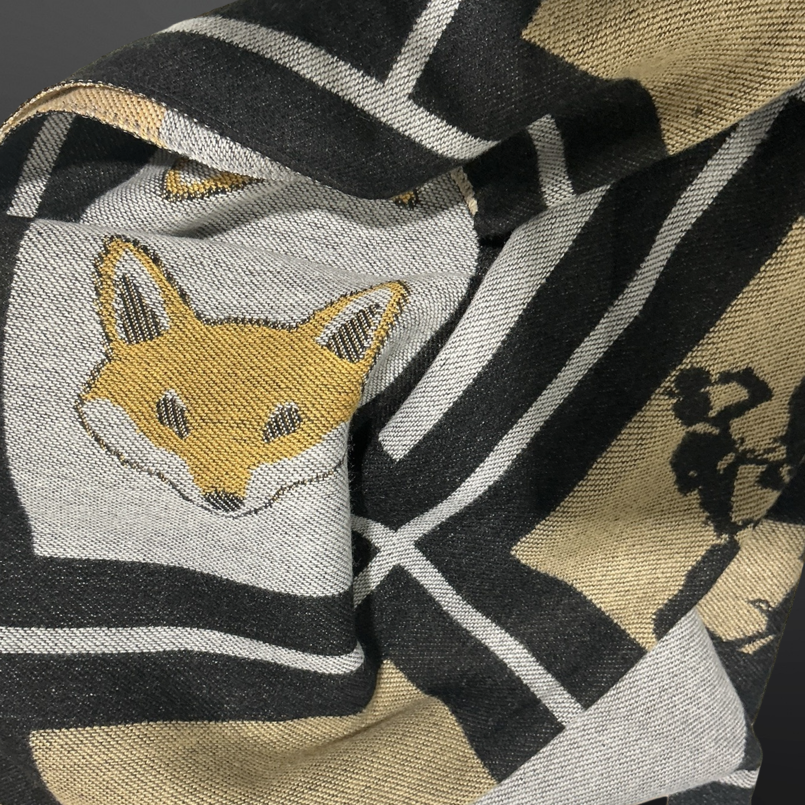 Equestrian Countryside Fox Hunt Design Winter Scarf