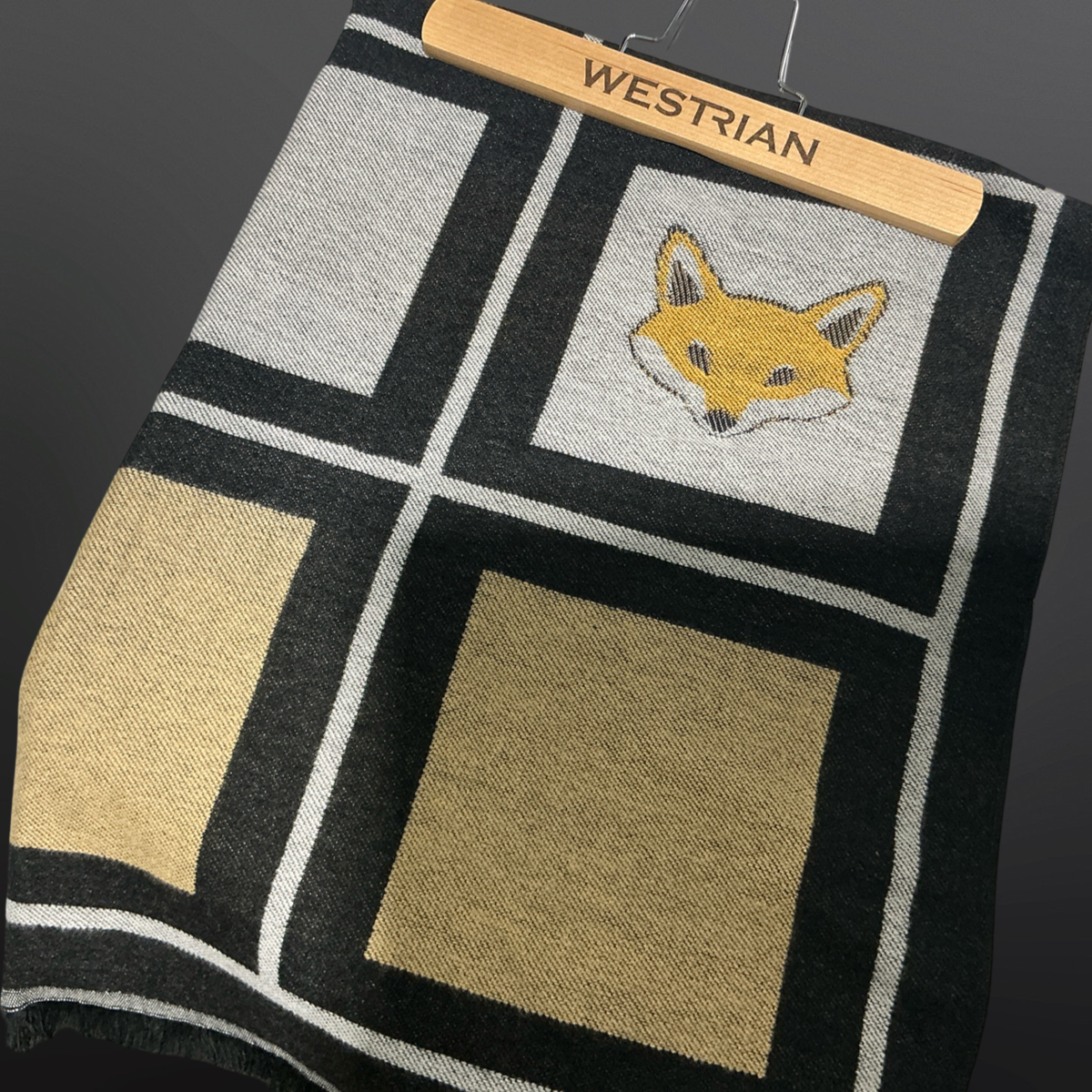 Equestrian Countryside Fox Hunt Design Winter Scarf