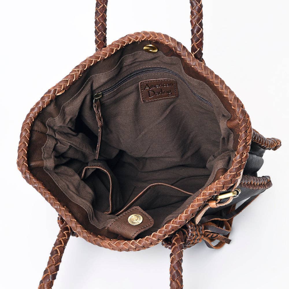 LC-ADBGM259 Tote Genuine Western Leather Women Bag