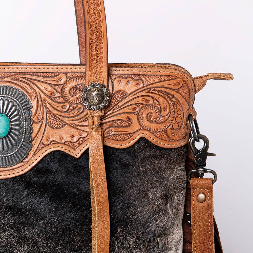 LC-ADBG937 Tote Hair-On Genuine Western Leather Women Bag