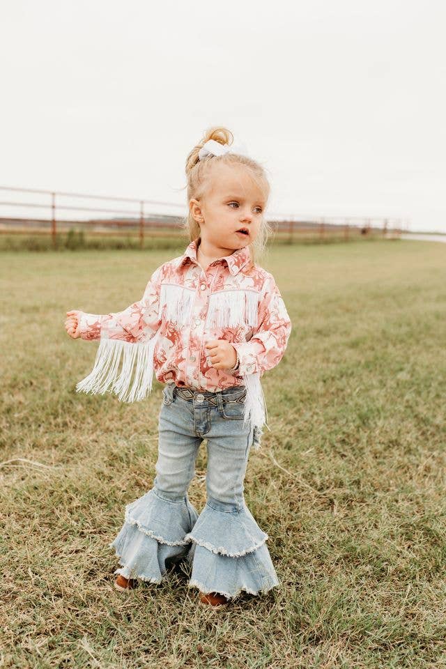 Ruffle Denim Bells Jeans, 0M-5T