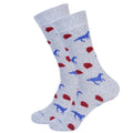 Horses and Roses Grey Socks
