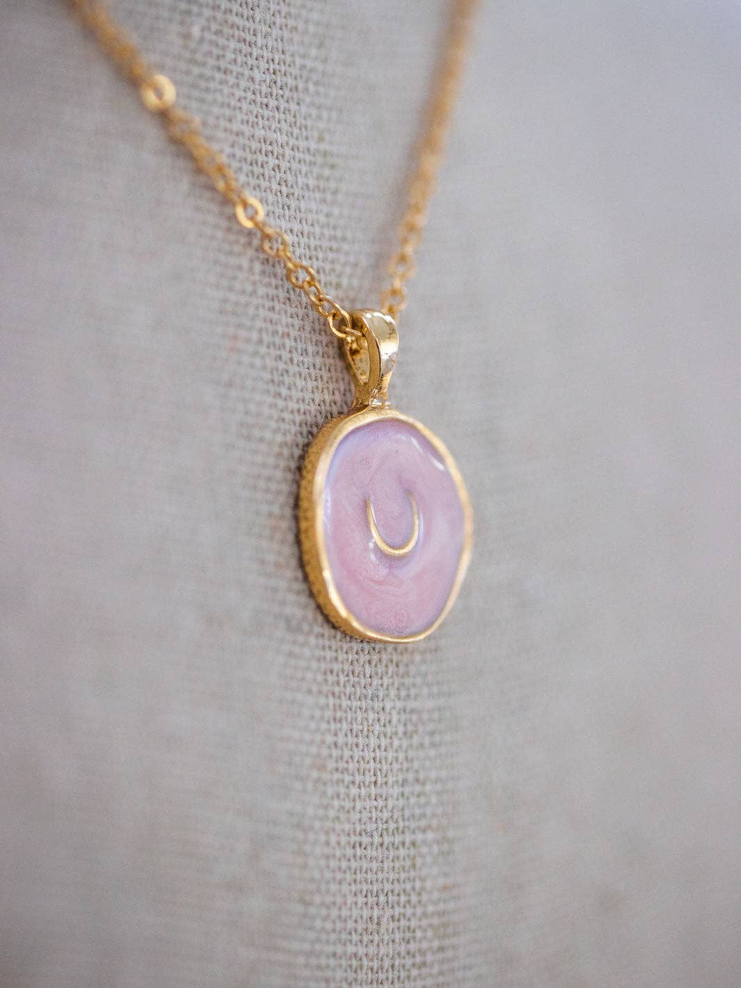 Precious Pink Horseshoe Necklace