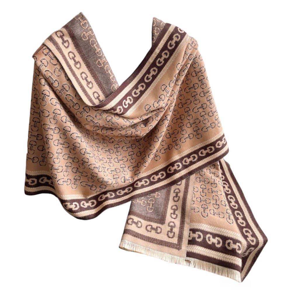 AWST Int'l Snaffle Bit Acrylic Cashmere Scarf