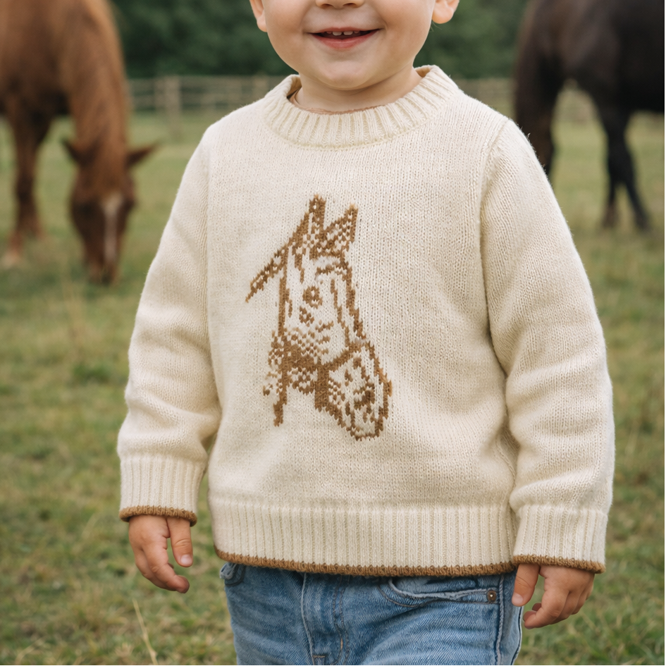 Tiny Trotter Horse Toddler Sweater